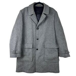 Vintage Casualcraft Coat Wool Blend Men’s 44R Gray Overcoat Winter